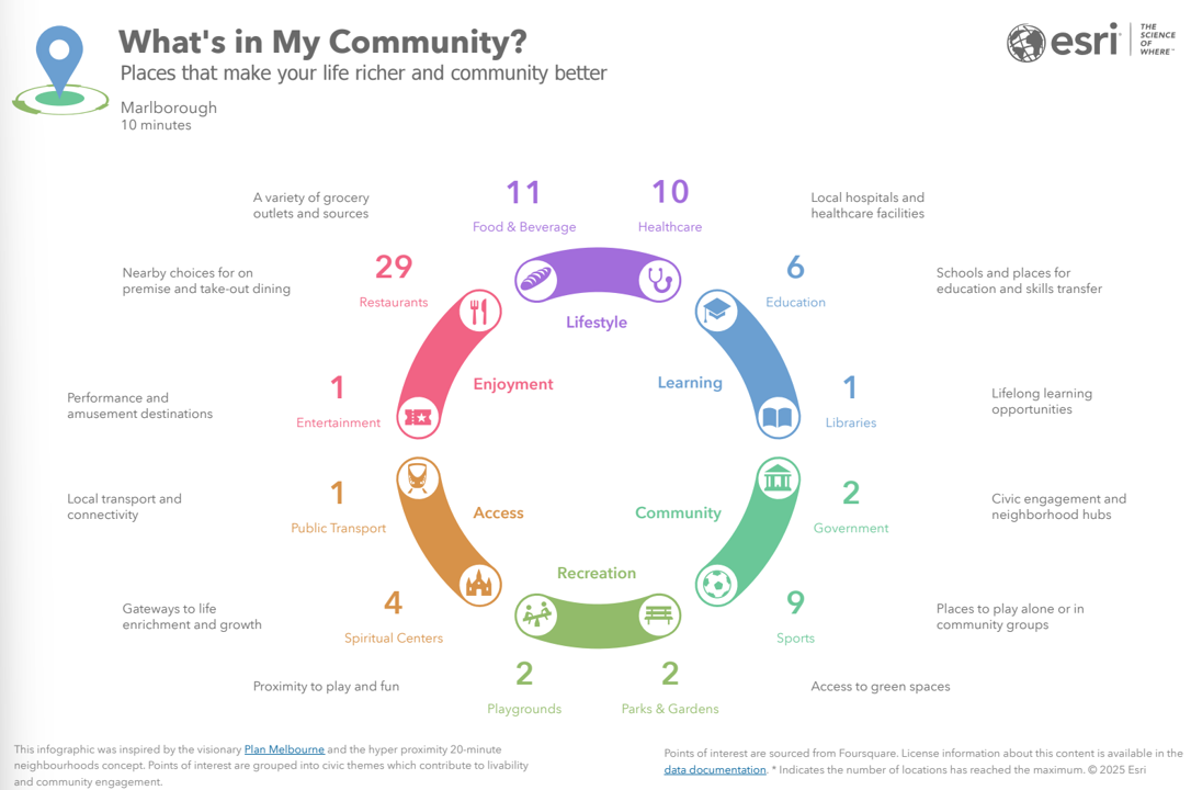 An example of the Community infographic template in Business Analyst